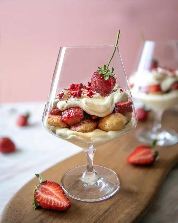 PAPATYA ÇAYLI, ÇİLEKLİ TİRAMİSU