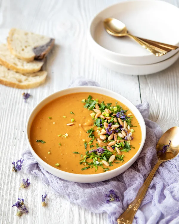 KIRMIZI MERCİMEKLİ TATLI PATATES ÇORBASI