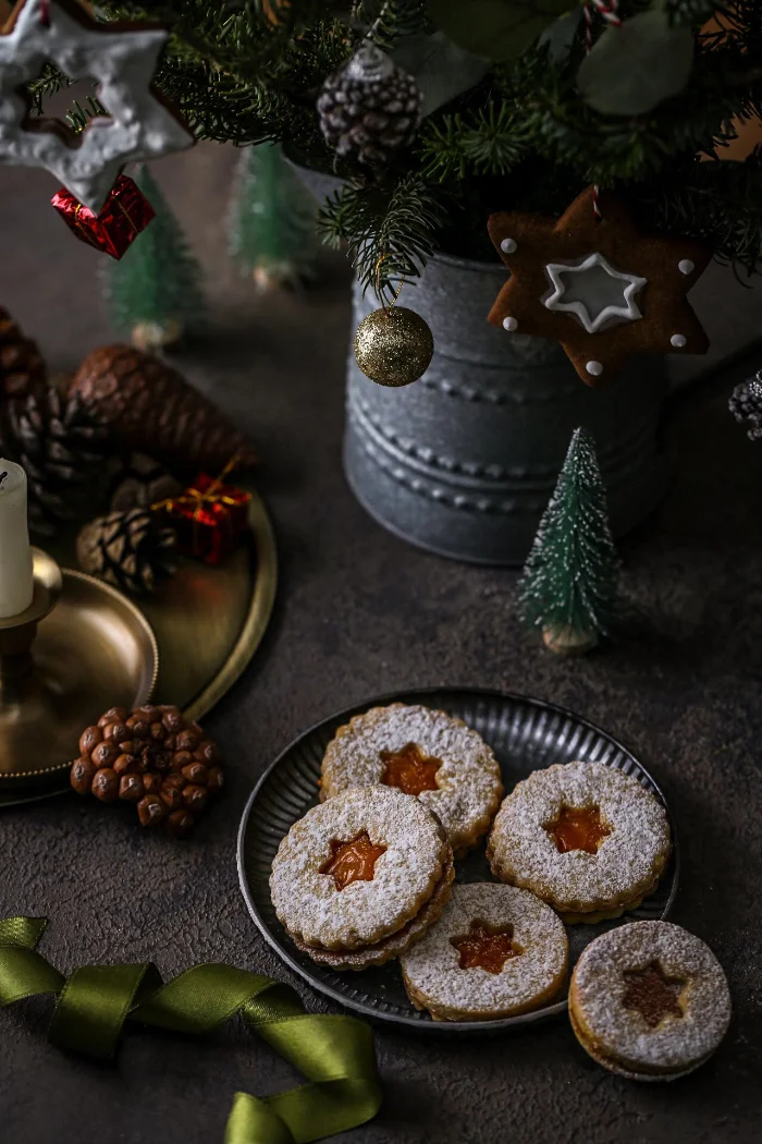 VEGAN LİNZER KURABİYE